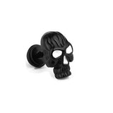 Brincos caveira metal preto