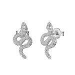 Brincos cobra prata strass valor por defeito título