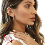 Brincos cruz prata de lei 925