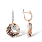 Brincos de cavalo rosa dourado valor por defeito título