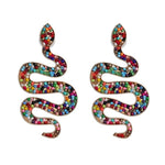 Brincos de cobra multicoloridos valor por defeito título