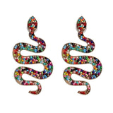 Brincos de cobra multicoloridos valor por defeito título