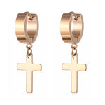 Brincos de cruz dourado modelo 2