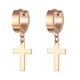 Brincos de cruz dourado modelo 2