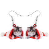 Brincos de gato de natal valor por defeito título
