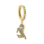 Brincos de strass multicoloridos para cavalo valor por defeito título