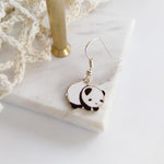 Brincos divertidos panda modelo 03gancho para orelhas