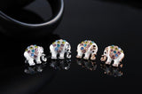 Brincos elefante com cristais