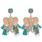 Brincos elefante vintage turquesa