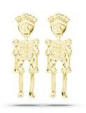 Brincos esqueleto ouro