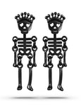 Brincos esqueleto preto