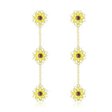 Brincos flor amarela valor por defeito título