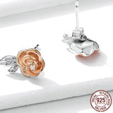 Brincos flor em ouro rosa valor por defeito título