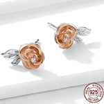 Brincos flor em ouro rosa valor por defeito título