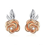 Brincos flor em ouro rosa valor por defeito título
