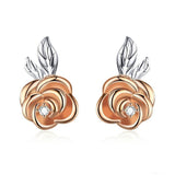 Brincos flor em ouro rosa valor por defeito título