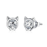 Brincos gato de luxo de zircónia valor por defeito título