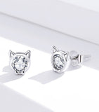 Brincos gato de luxo de zircónia valor por defeito título