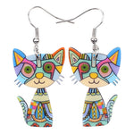 Brincos gato mosaico azul valor por defeito título