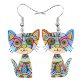 Brincos gato mosaico azul valor por defeito título