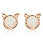 Brincos gato ouro rosa título por defeito
