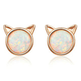 Brincos gato ouro rosa título por defeito