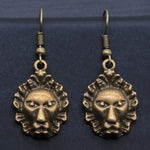 Brincos leão vintage bronze 2