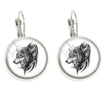 Brincos lobo da sorte tribal