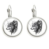Brincos lobo da sorte tribal