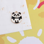 Brincos ovais de panda panda