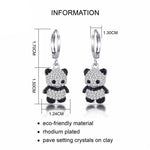 Brincos panda com diamante valor por defeito título