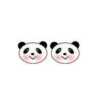 Brincos panda kawaii