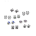 Brincos panda kawaii