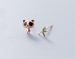 Brincos panda original cor ouro rosa