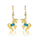 Brincos pendentes de cavalo ouro