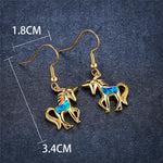 Brincos pendentes de cavalo