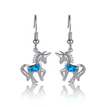 Brincos pendentes de cavalo prata