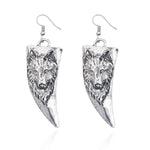Brincos pendentes lobo prata