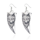 Brincos pendentes lobo prata