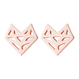 Brincos raposa origami ouro rosa final
