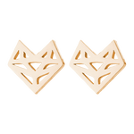 Brincos raposa origami ultimate gold