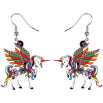 Brincos unicórnio pegasus multicolores valor por defeito título