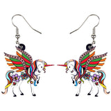 Brincos unicórnio pegasus multicolores valor por defeito título