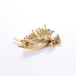 Broche anjo borboleta ouro