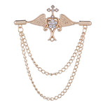 Broche cruz ouro