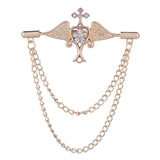 Broche cruz ouro