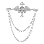Broche cruz prata