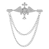 Broche cruz prata