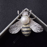 Broche de abelha prata