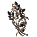 Broche de pedra preto